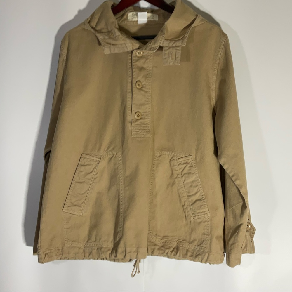 J. Crew Women’s Anorak Heritage Silhouette Hooded Pullover Jacket Beige Size LG - Picture 8 of 16